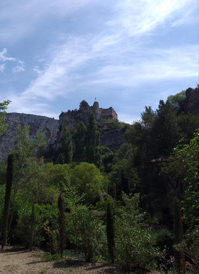 Maison Au Coeur De Fontaine De Vaucluse, Nichee Sur Le Rocher Et Surplombant La Sorgue Exterior photo